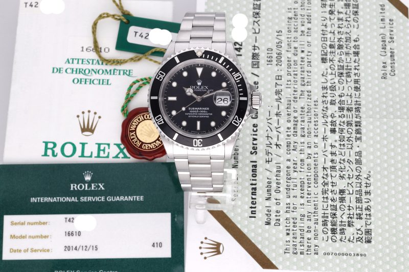 1996 Rolex Submariner Date 16610 with Original Papers and 2 Rolex Service Card - Serviced! - Image 16