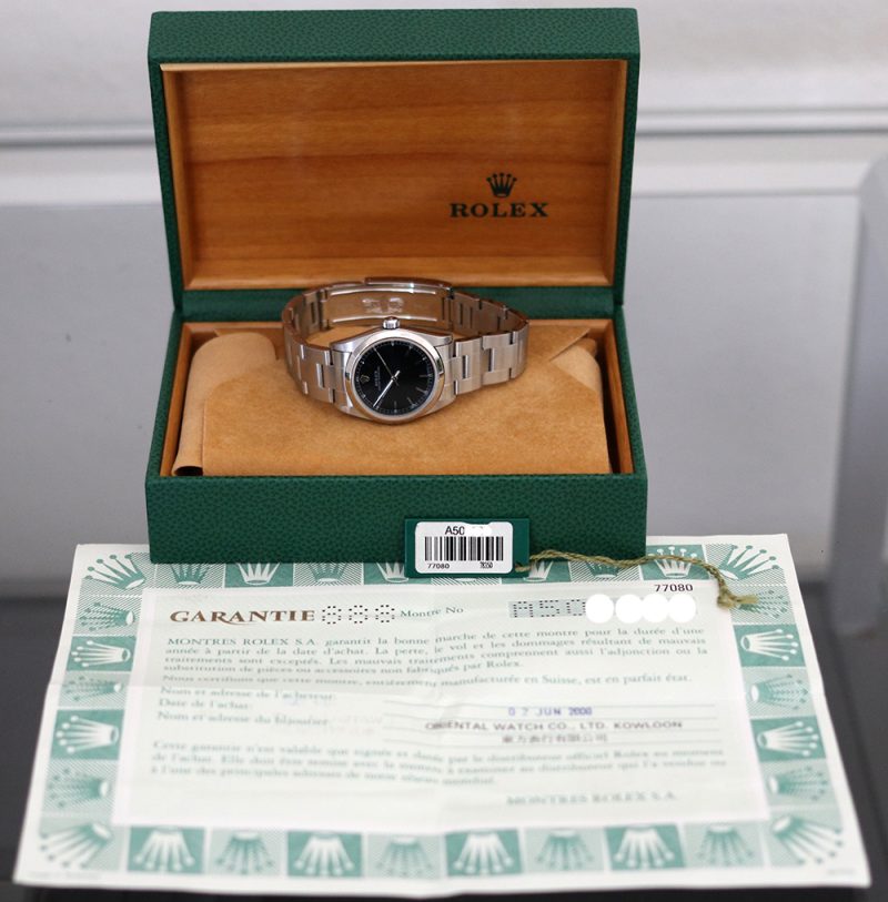 1999 Rolex Midsize Oyster Perpetual 77080 Automatic SS 31mm with Original Box and Papers - Serviced! - Image 15