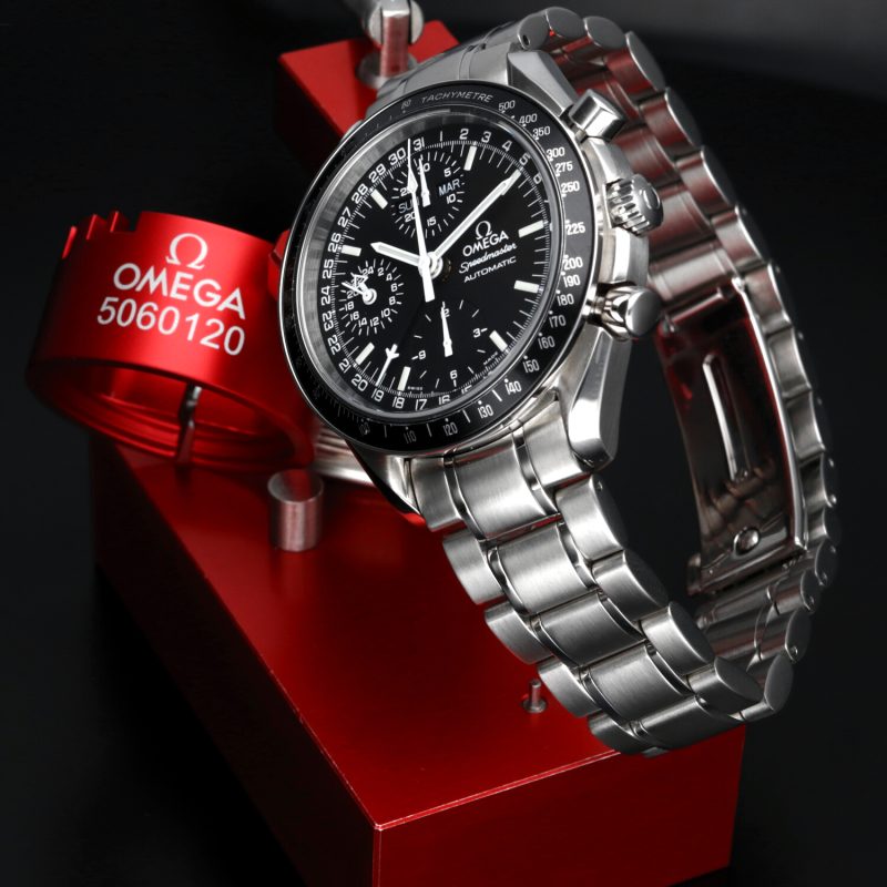 1999 Omega Speedmaster Day Date 35205000 con Garanzia Originale Revisionato Presso Centro Assistenza Certificato Omega - immagine 7