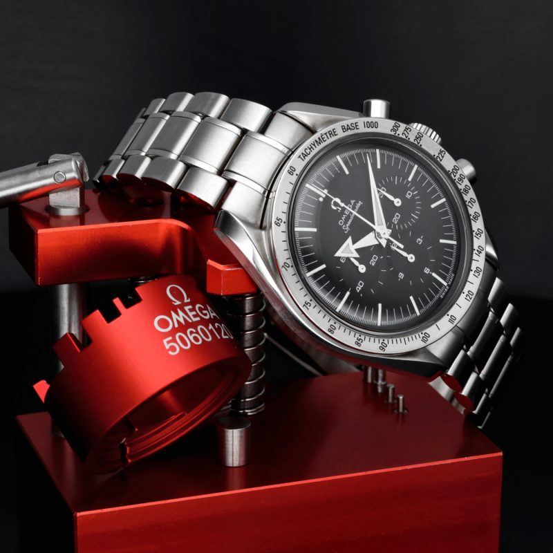 ca. 1998 Omega Speedmaster Replica 57 Broad Arrow ref. 35945000 with Original Omega Box and Card - Image 6