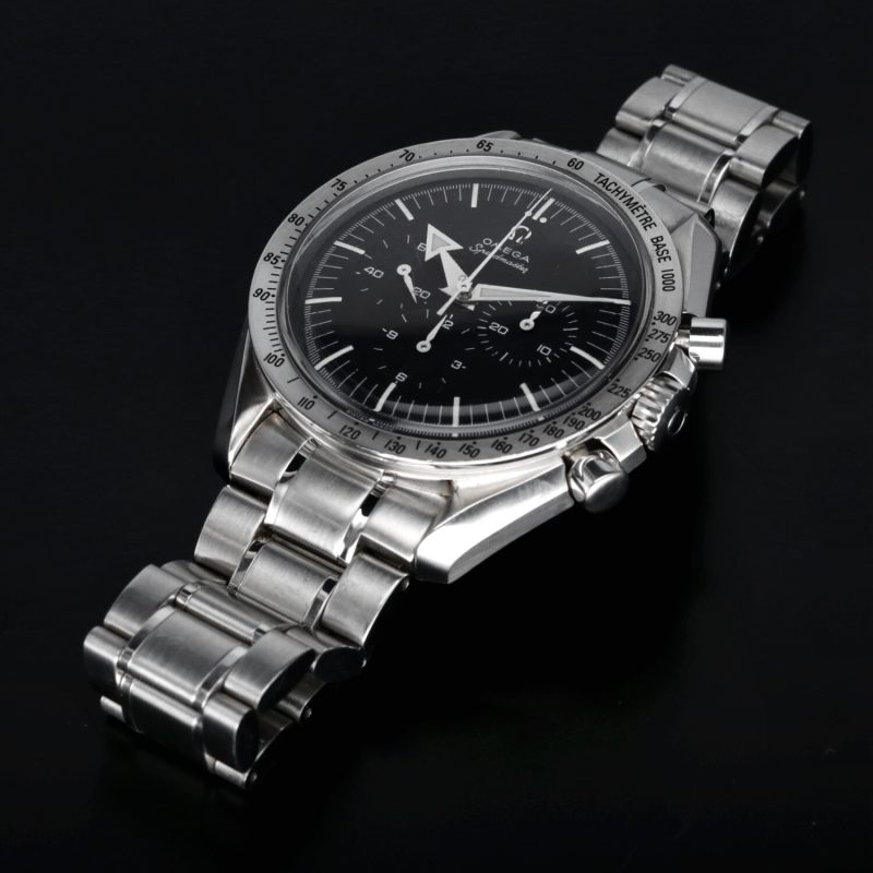 ca. 1998 Omega Speedmaster Replica 57 Broad Arrow ref. 35945000 with Original Omega Box and Card - Image 12