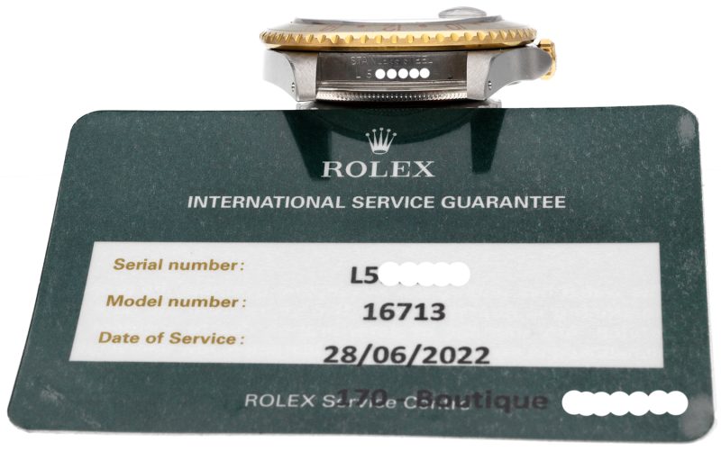 1990 Rolex Two Tone GMT-Master " Rootbeer" 16713 with Box & Papers Just Serviced by Official Rolex Authorized Service Center - Rolex Service Card Dated 18/07/2022 - Image 15