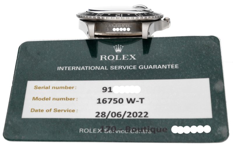 1985 Rolex GMT-Master 16750 Just Serviced by Rolex Authorized Service Center - Rolex Service Card Dated 18/07/2022 - Image 2