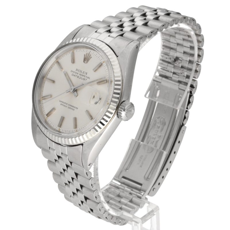 1972 Rolex Datejust 36 ref. 1601 Quadrante "Pie Pan" Argento - Revisionato - immagine 3