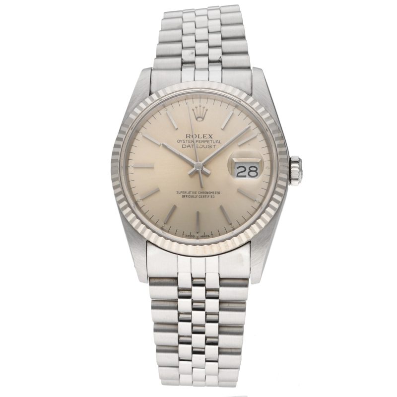 1989 Rolex Datejust 36 ref. 16234 Quadrante Argento Virato Champagne - Scatola e Garanzia - Revisionato - immagine 3