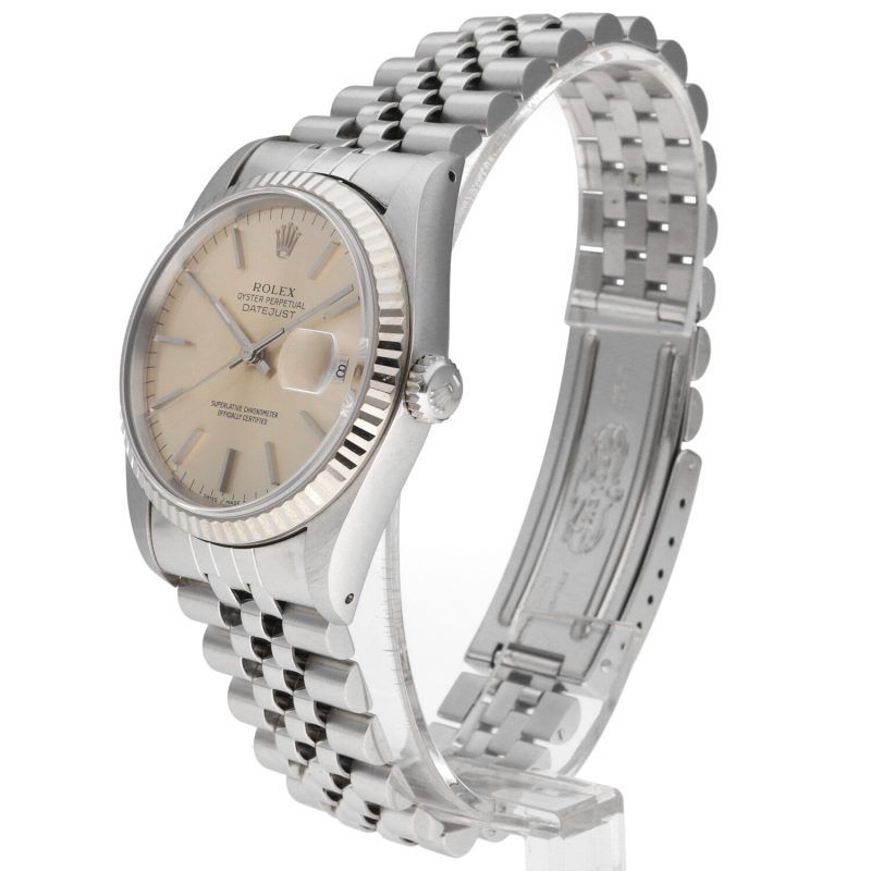 1989 Rolex Datejust 36 ref. 16234 Quadrante Argento Virato Champagne - Scatola e Garanzia - Revisionato - immagine 2