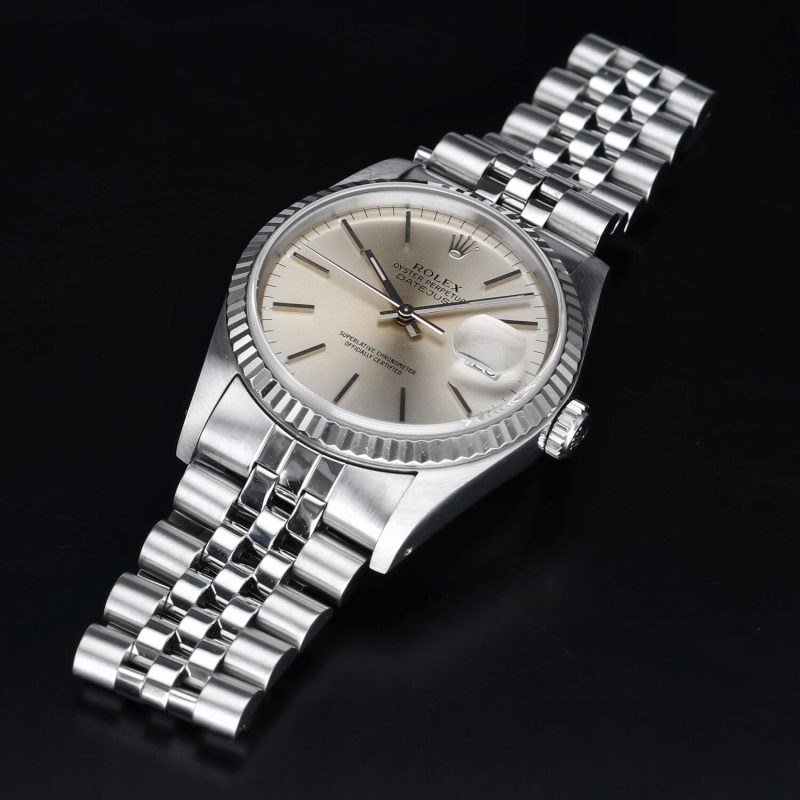 1989 Rolex Datejust 36 ref. 16234 Quadrante Argento Virato Champagne - Scatola e Garanzia - Revisionato - immagine 12