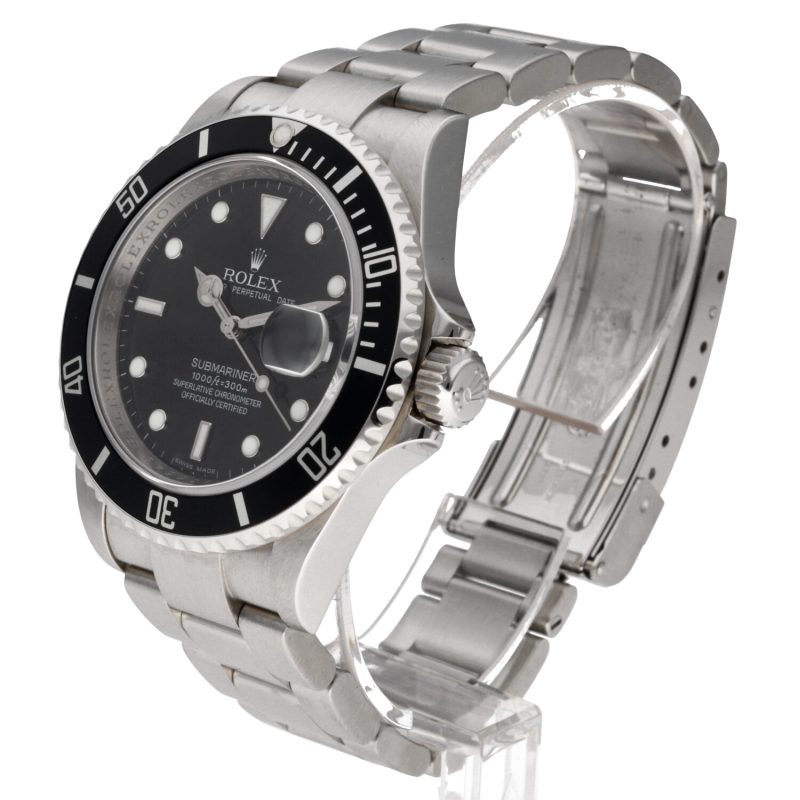 2010 Unpolished, Like New, Rolex Submariner Date ref. 16610LN with Original Box and Papers - Image 2