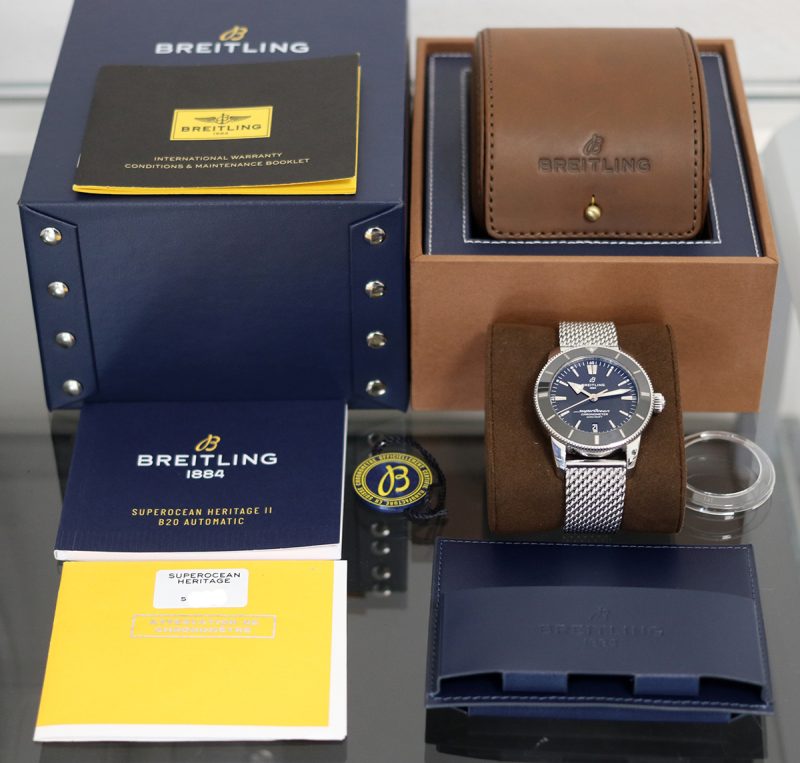 2020 ca. Breitling SuperOcean Heritage II B20 ref. AB2030121B1A1 Automatico Acciaio 44mm - immagine 15