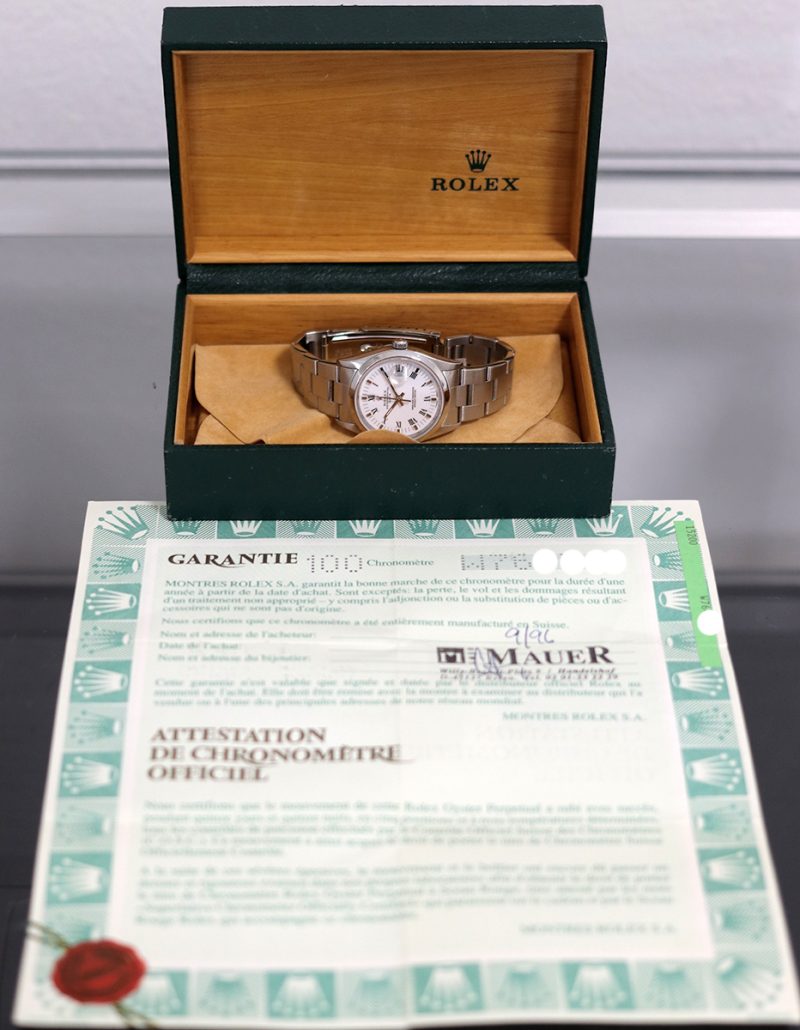 1996 Rolex Oyster Perpetual Date ref. 15200 with Box and Papers - Serviced - Image 16