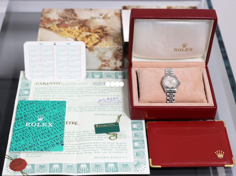 1991 ca. Rolex Lady Datejust ref. 69174 con Scatola e Garanzia Originale - immagine 16