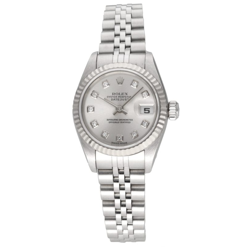 2003 Rolex Lady Datejust ref. 79174 Quadrante Argento con Diamanti - Scatola e Garanzia - immagine 3