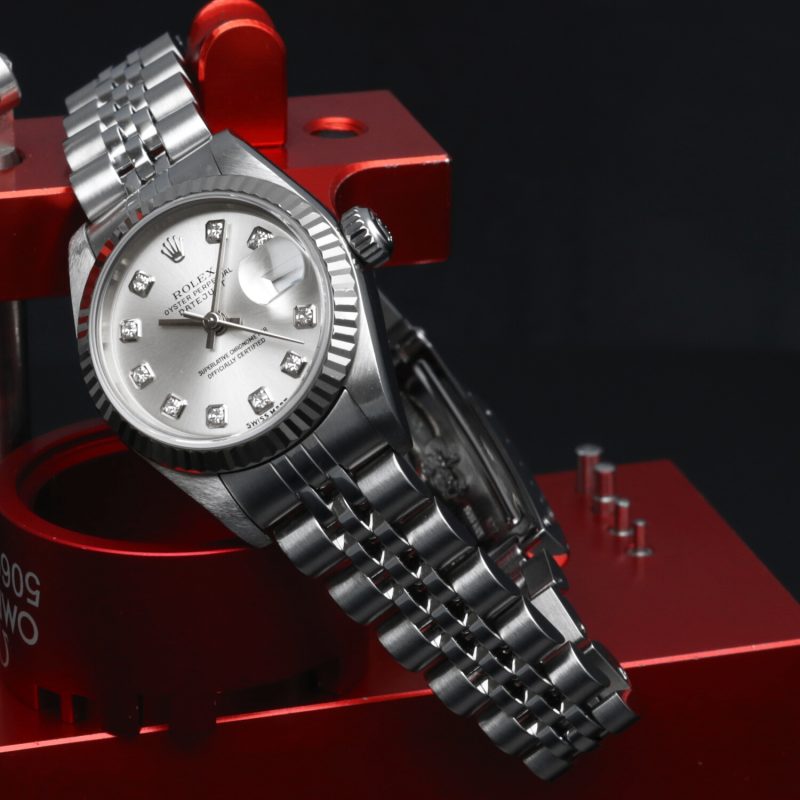 2003 Rolex Lady Datejust ref. 79174 Quadrante Argento con Diamanti - Scatola e Garanzia - immagine 4