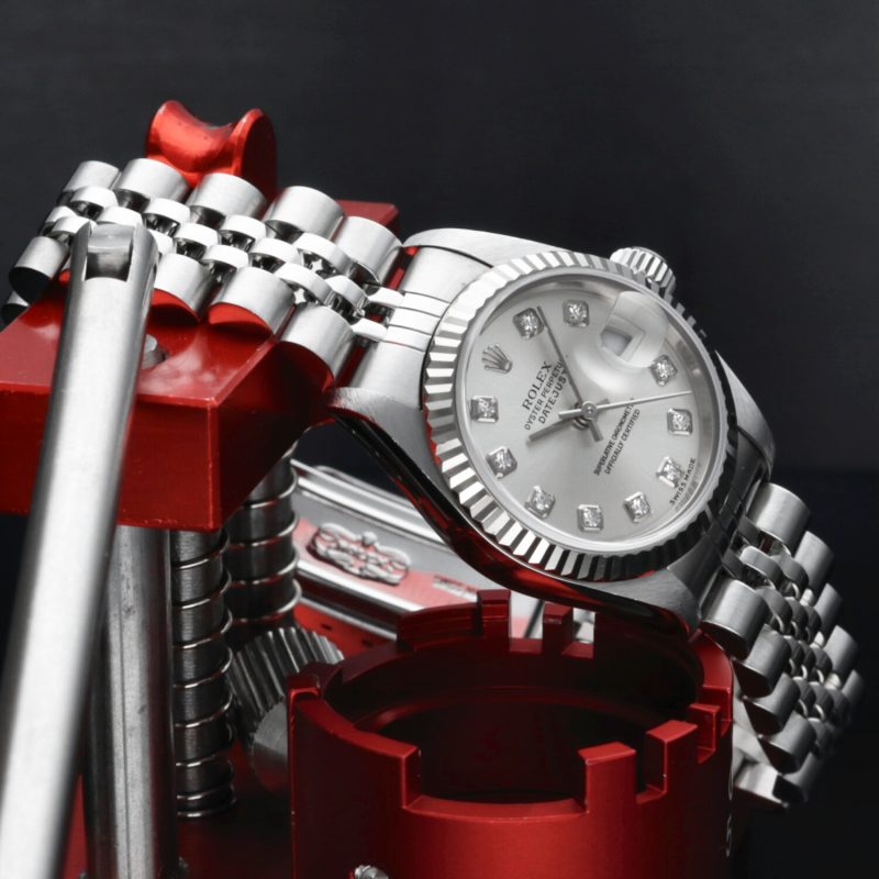 2003 Rolex Lady Datejust ref. 79174 Quadrante Argento con Diamanti - Scatola e Garanzia - immagine 9