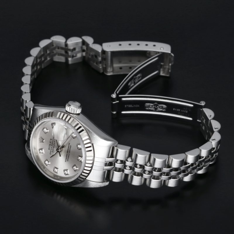 2003 Rolex Lady Datejust ref. 79174 Quadrante Argento con Diamanti - Scatola e Garanzia - immagine 13