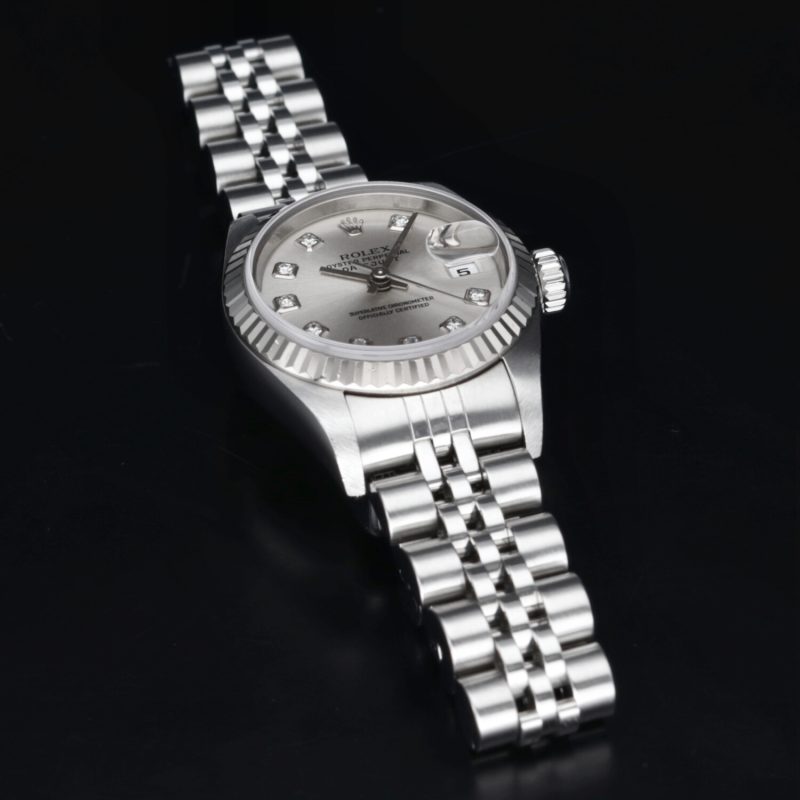 2003 Rolex Lady Datejust ref. 79174 Quadrante Argento con Diamanti - Scatola e Garanzia - immagine 10