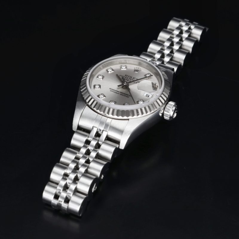 2003 Rolex Lady Datejust ref. 79174 Quadrante Argento con Diamanti - Scatola e Garanzia - immagine 11