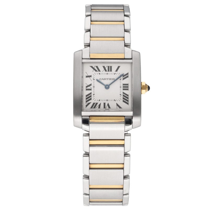 1998 Cartier Lady Mid-Size Tank Francaise Gold & Steel ref. 2301 with Box and Papers - Image 3