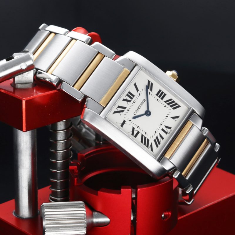 1998 Cartier Lady Mid-Size Tank Francaise Gold & Steel ref. 2301 with Box and Papers - Image 6