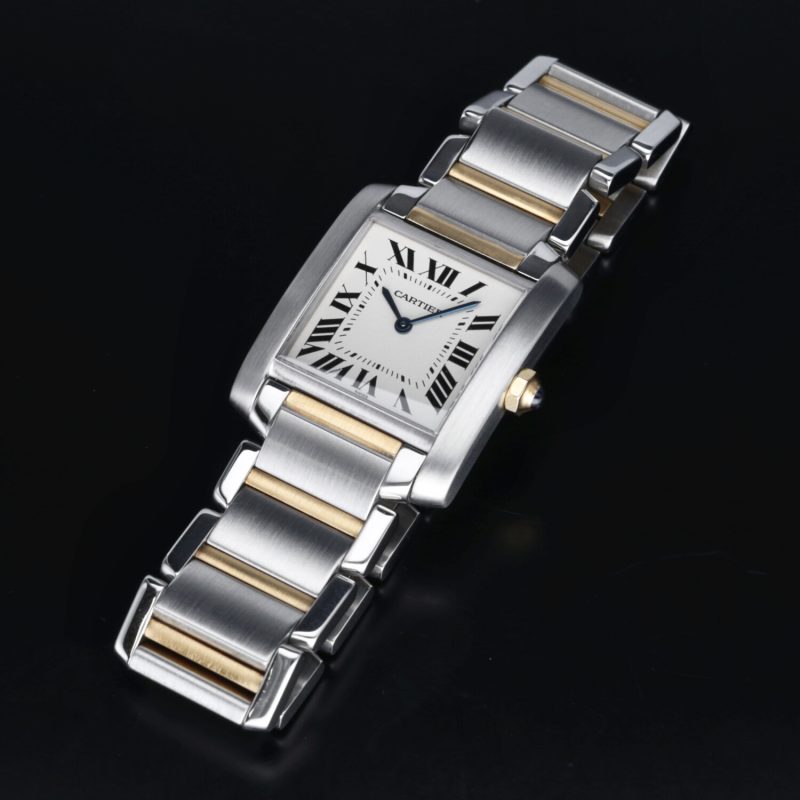 1998 Cartier Lady Mid-Size Tank Francaise Gold & Steel ref. 2301 with Box and Papers - Image 13