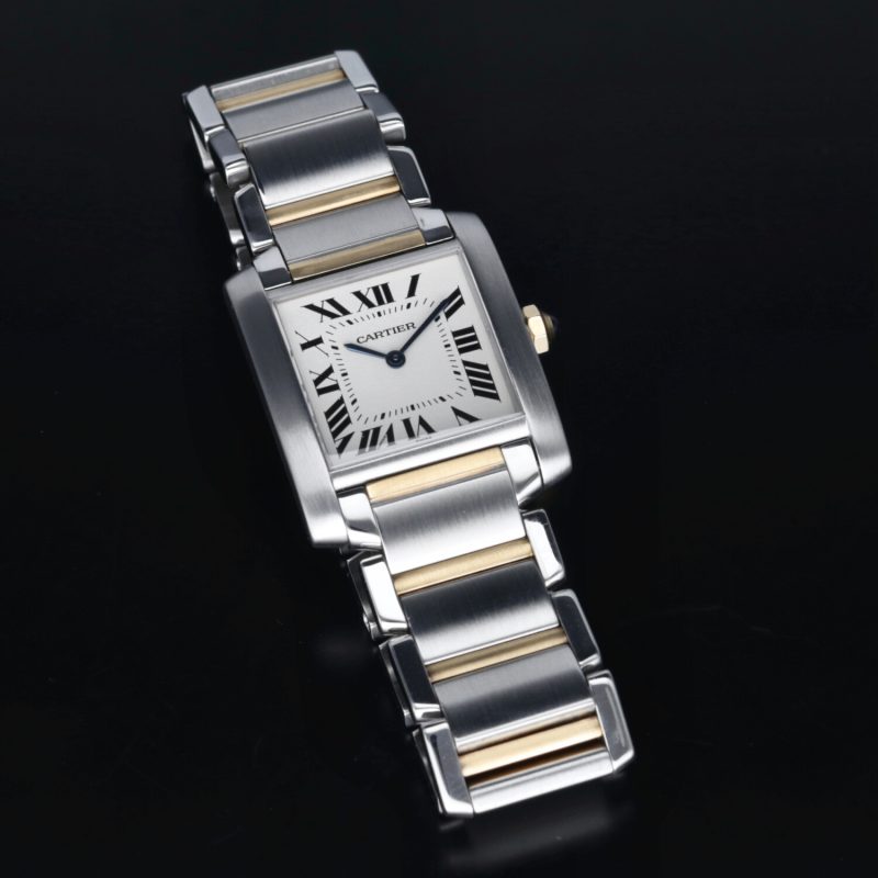 1998 Cartier Lady Mid-Size Tank Francaise Gold & Steel ref. 2301 with Box and Papers - Image 12