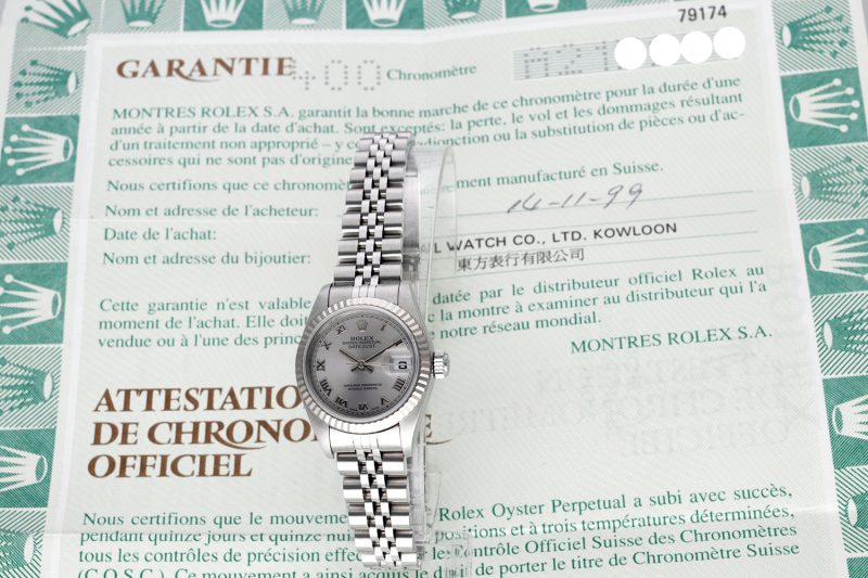 1999 Rolex Lady Datejust ref. 79174 Quadrante Argento - Con Garanzia Originale - immagine 16