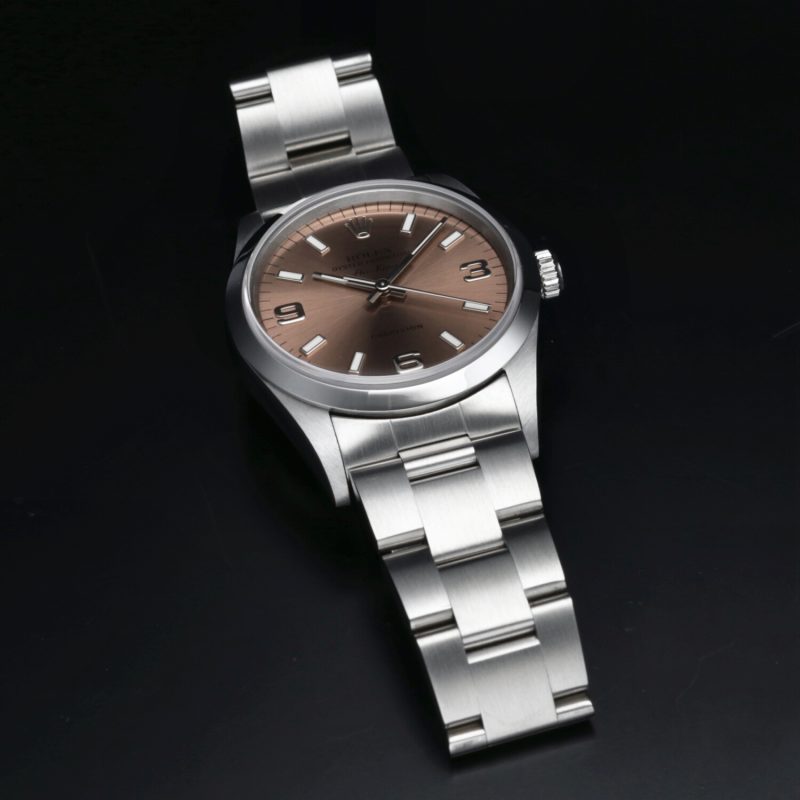 1996 Rolex ref. 14000 Air-King 34mm Quadrante 3/6/9 Salmone, Scatola & Garanzia - immagine 11