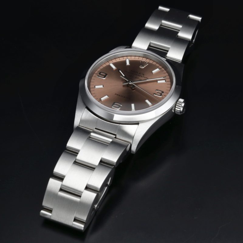 1996 Rolex ref. 14000 Air-King 34mm Quadrante 3/6/9 Salmone, Scatola & Garanzia - immagine 12