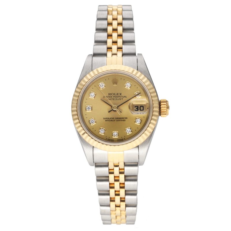 1995 Rolex Lady Datejust 26 Oro e Acciaio ref. 69173 Quadrante Diamanti con Scatola e Garanzia Originale - immagine 3