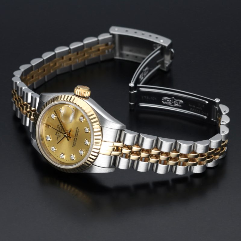 1995 Rolex Lady Datejust 26 Oro e Acciaio ref. 69173 Quadrante Diamanti con Scatola e Garanzia Originale - immagine 14