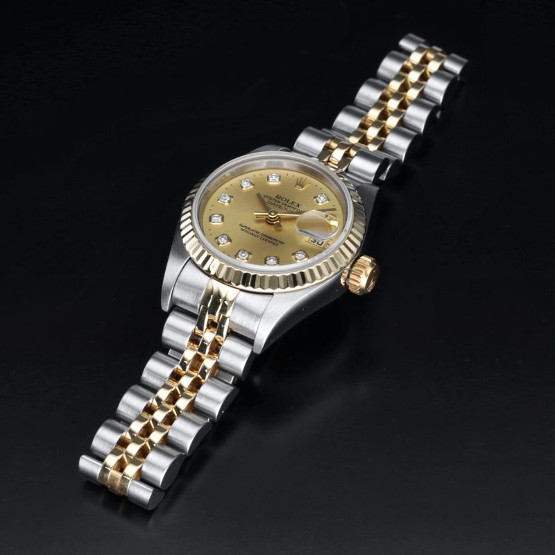 1995 Rolex Lady Datejust 26 Oro e Acciaio ref. 69173 Quadrante Diamanti con Scatola e Garanzia Originale - immagine 12