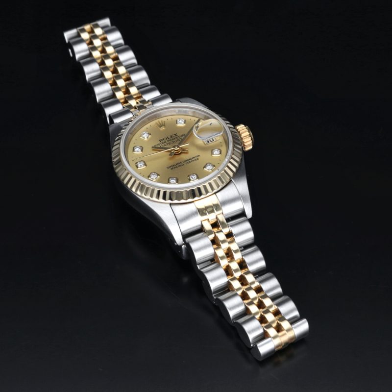 1995 Rolex Lady Datejust 26 Oro e Acciaio ref. 69173 Quadrante Diamanti con Scatola e Garanzia Originale - immagine 11