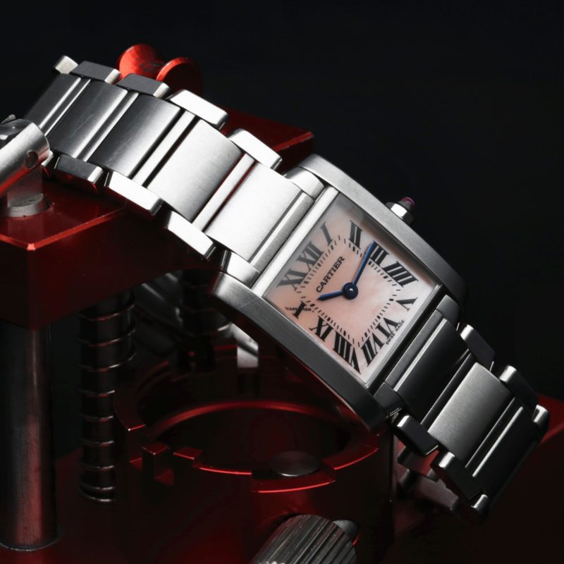 2006 Cartier ref. W51008Q3 / 2384 Tank Francaise Orologio Donna Quarzo Quadrante Madreperla Rosa. Scatola e Garanzia - immagine 6