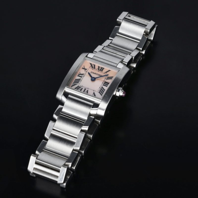 2006 Cartier ref. W51008Q3 / 2384 Tank Francaise Orologio Donna Quarzo Quadrante Madreperla Rosa. Scatola e Garanzia - immagine 13