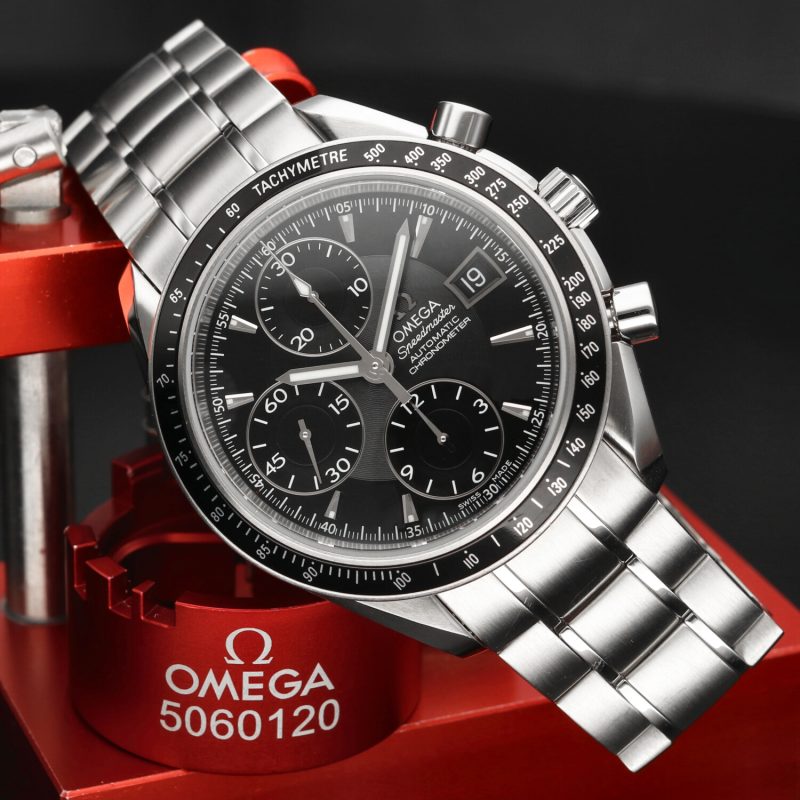 2007 Omega 32105000 Speedmaster Data Automatico 40mm. Scatola+Libretti+Garanzia - immagine 4