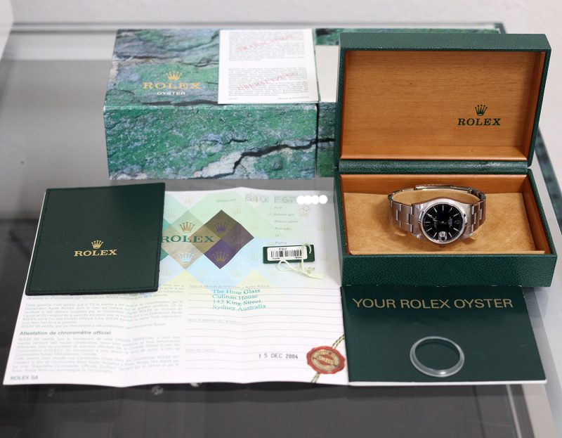 2004 Unworn Rolex ref. 15200 Oyster Perpetual Date 34 mm Box, Booklets & Papers - Image 14