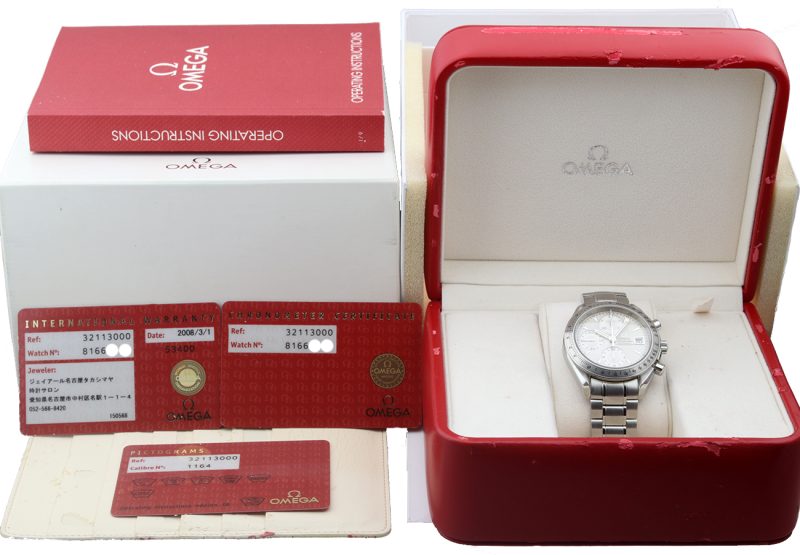 2008 Omega ref. 32113000 Speedmaster Date Automatic 40mm, Box, Booklet, Cards, Omega Serviced - Image 16