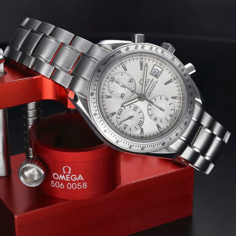 2008 Omega ref. 32113000 Speedmaster Date Automatic 40mm, Box, Booklet, Cards, Omega Serviced - Image 4