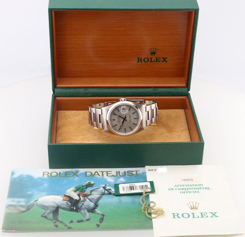 2000 Rolex ref. 16200 Datejust Automatic 36 mm, Box, Booklet, Papers - Image 15