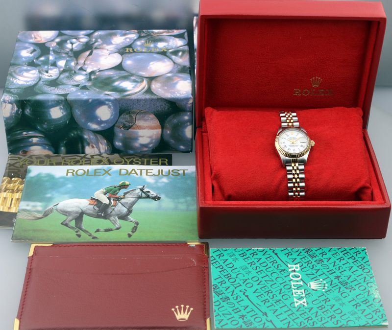 1987 Rolex Ladies Two Tone Datejust 26 ref. 79173 Factory Diamond Dial, Box+Booklets - Image 16