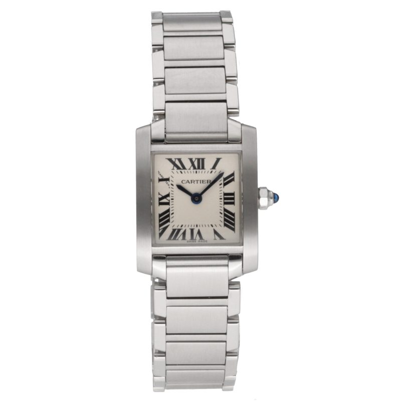 2014 Cartier ref. W51008Q3 / 2384 Ladies Quartz Tank Française 20 x 25 mm. Box+Booklets+Papers - Image 3