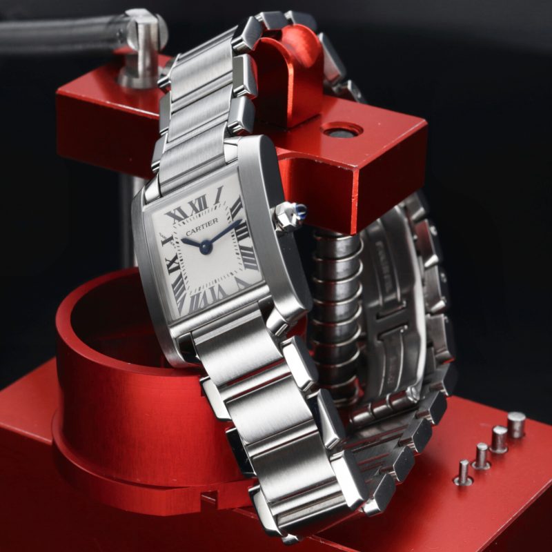 2014 Cartier ref. W51008Q3 / 2384 Ladies Quartz Tank Française 20 x 25 mm. Box+Booklets+Papers - Image 6