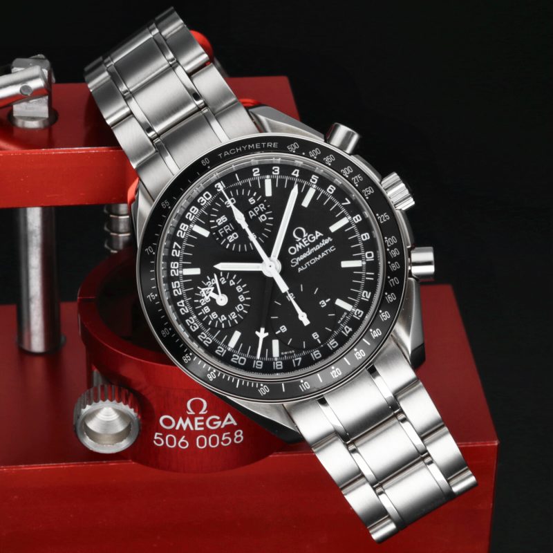 2001 Nuovo NOS Omega ref. 35205000 Speedmaster Day-Date Mk40, Scatola & Garanzia Originale - immagine 4