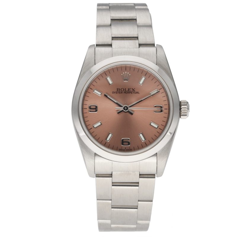 2006 Rolex ref. 77080 Oyster Perpetual Automatic 26mm Salmon/Pink Dial, Box & Booklet - Image 3