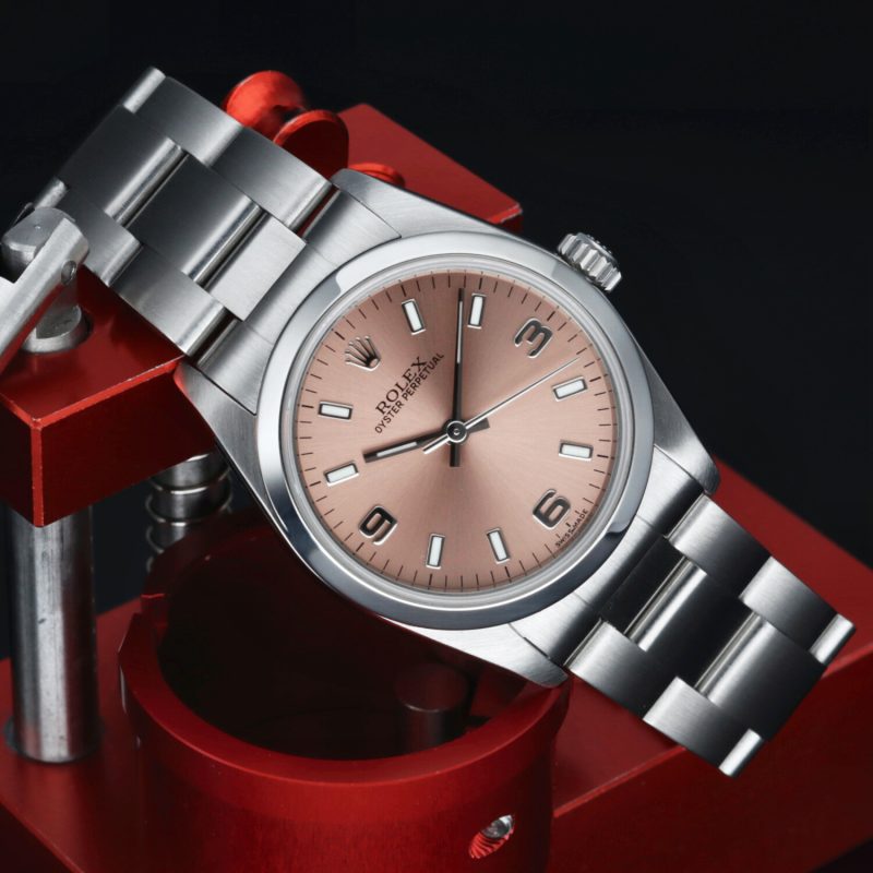 2006 Rolex ref. 77080 Oyster Perpetual Automatic 26mm Salmon/Pink Dial, Box & Booklet - Image 4