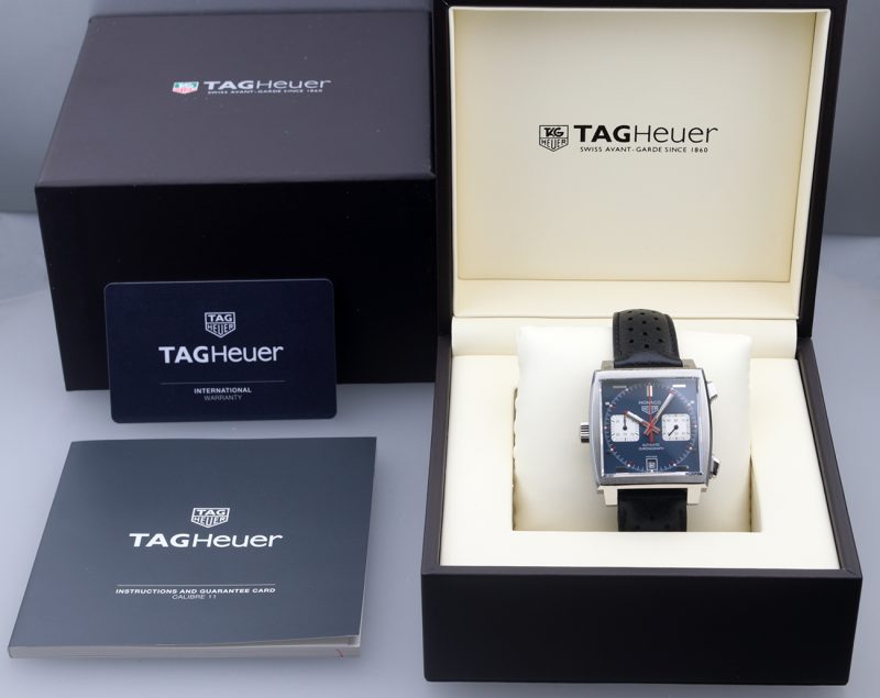 2021 TAG Heuer CAW211P.FC6356 Monaco Steve McQueen, Scatola, Libretto, Garanzia - immagine 15