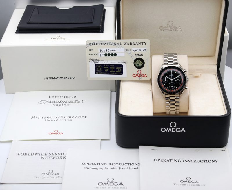 2001 Omega 35185000 Speedmaster Racing Automatico 39 mm. Schumacher Limited, Full-set - immagine 15