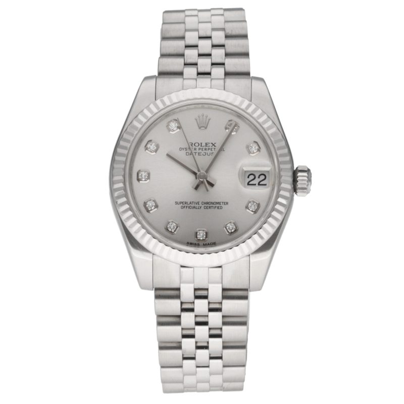 2013 Rolex ref. 178274 Lady Datejust Automatic 31 mm. Factory Diamond Dial. Box, Booklets, Card, Serviced! - Image 3