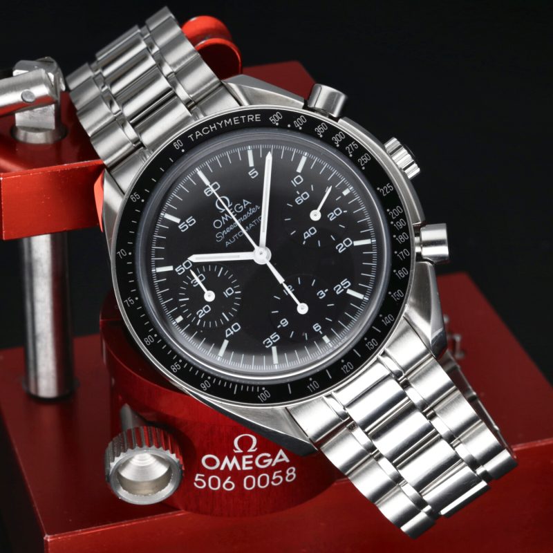 2001 ca. Omega ref. 35105000 Speedmaster Automatico Reduced 39 mm. Scatola+Libretto+Garanzia+Revisione Omega - immagine 5