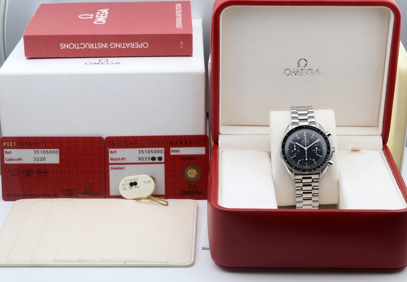 ca. 2010 Omega ref. 35105000 Speedmaster Automatic Reduced 39 mm. Box+Booklet+Cards+Omega Serviced - Image 17